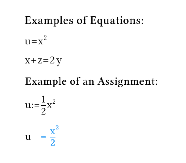 The Difference Between Equations and Assignments